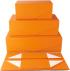  Office 1 Кутия Matt, с магнитно затваряне, сгъваема, 35 х 23 х 10 cm, оранжева снимка 5