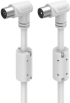 Коаксиален кабел HAMA - 90°, 1,5 м., 90 dB, Бял; HAMA-205056 снимка 2