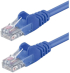Медна пач корда Patch cable U-UTP, Cat.5e, PVC, CU, blue, 15 m снимка 2