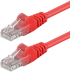 Медна пач корда Patch cable U-UTP, Cat.5e, PVC, CU, red, 5 m снимка 1