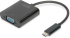 Кабел/адаптер DIGITUS DA-70853 :: Конвертор USB Type C към VGA, FullHD 1080p, черен снимка 1