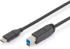 DIGITUS AK-300149-010-S :: Кабел Type C към USB-B, USB 3.0-3.1 Gen2, 3A, 10Gbit-s, черен, 1.0 м снимка 1
