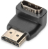 DIGITUS AK-330502-000-S :: Адаптер HDMI 90°, ъглов, 4K, M-F, gold, черен снимка 1