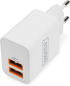 Принадлежност за смартфон DIGITUS DA-10061 :: Захранващ адаптер, 2x USB-А, 15.5W, бял снимка 1