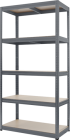  Метален стелаж STAR 180x90x45 см, до 350 кг на рафт - сив снимка 3