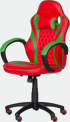 Геймърски стол с футболни мотиви Carmen 6304 - червено-зелен снимка 3