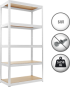 Метален стелаж STAR 180х90х35 см, до 250 кг на рафт - бял снимка 2