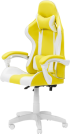 Геймърски стол Carmen 6311 - бял - жълт снимка 3