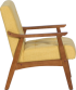 Кресло LEO - орех - жълт снимка 4