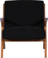 Кресло MAURO - орех - черен снимка 2