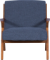 Кресло MAURO - орех - син снимка 2