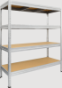 Метален стелаж MEGA 177x200x45 см, до 500 кг на рафт - цинк снимка 2