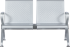 Офис стол Посетителска пейка с 2 места Carmen CR-1031-2 - сребърна снимка 2