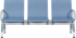 Офис стол Посетителска пейка с 3 места Carmen CR-1034-4 - синя снимка 2