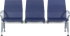 Офис стол Посетителска пейка с 3 места Carmen CR-1036-3 - синя снимка 2