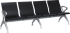 Офис стол Посетителска пейка с 4 места Carmen CR-1035-4 - черна снимка 1