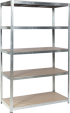 Метален стелаж Carmen CR-1012 - 200х120х60 см, до 250 кг на рафт - цинк снимка 2