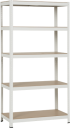 Метален стелаж Carmen CR-1016 - 180х90х45 см, до 250 кг на рафт - бял снимка 2