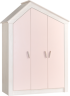 Трикрилен детски гардероб PINK HOUSE снимка 1