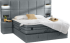 Тапицирана спалня с матрак COMFORT 180 x 200 - тъмно сив 14 снимка 1