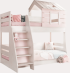Двуетажно детско легло PINK HOUSE - ляво снимка 1