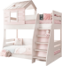 Двуетажно детско легло PINK HOUSE - дясно снимка 3