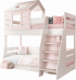  Двуетажно детско легло PINK HOUSE - дясно снимка 1