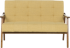 Двуместно канапе PABLO - орех / жълто снимка 2