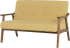 Двуместно канапе PABLO - орех / жълто снимка 3