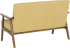 Двуместно канапе PABLO - орех / жълто снимка 5