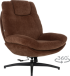 Кресло с табуретка PORTO - кафяво снимка 2