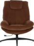 Кресло с табуретка PORTO - кафяво снимка 3