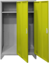 Метален шкаф Carmen CR-1602 KZ - Сив / жълт снимка 2