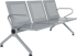 Офис стол Посетителска пейка с 3 места Carmen CR-1039-3 - сребърна снимка 4