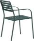 Метален градински стол WASE - тъмнозелен снимка 5