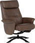 Кресло с табуретка EMA - кафяво снимка 2