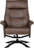 Кресло с табуретка EMA - кафяво снимка 3