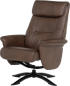 Кресло с табуретка EMA - кафяво снимка 4