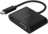  Адаптер Belkin, - USB-C to VGA/Charge, Черен снимка 1