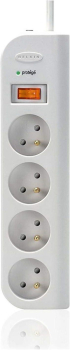 Контакт Защитен разклонител Belkin 4 гнезда с кабел 1М, Бял снимка 2