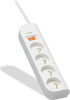 Контакт Защитен разклонител Belkin 4 гнезда с кабел 1М, Бял снимка 3
