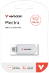 Verbatim USB флаш памет Plectra, 512 GB, USB Type-C 3.2, бяла снимка 2