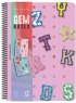  Gipta Тетрадка Gem Notes, A4, бяла хартия, на квадратчета, PP корица, със спирала, 80 листа снимка 3