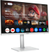 Монитор MSI Modern MD272UPSW, 27", 4ms, IPS, 3840x2160 (UHD), 16:9, Flat, Smart Google TV, Remote Control, HDMI, DP(1.4a), Бял снимка 2