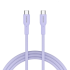 Кабел/адаптер CANYON cable OnWire 60CL C-C 60W COLOR Braided 1m Purple снимка 4