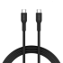 Кабел/адаптер CANYON cable OnWire 60CL C-C 60W COLOR Braided 1m Black снимка 4