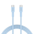Кабел/адаптер CANYON cable OnWire 60CL C-C 60W COLOR Braided 1m Light Blue снимка 4