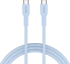Кабел/адаптер CANYON cable OnWire 60CL C-C 60W COLOR Braided 1m Light Blue снимка 1