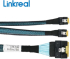Кабел/адаптер LR-Link Slim SAS SFF-8654 8i to 2xSFF-8654 4i Cable - 0.8 meters снимка 1