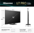 Телевизор Hisense 75"U7Q Pro, 4K Ultra HD 3840x2160, ULED, FALD, Quantum Dot, 165Hz, IPS, 4xHDMI, 2xUSB, LAN снимка 2